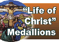 Life of Christ Medallion designs for Illuminado decorative church window film