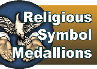 Religious Symbol medallion designs for Illuminado decorative window film for churches